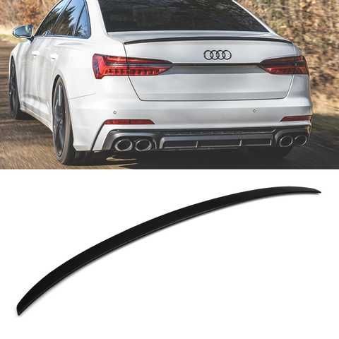 Купить Спойлер черный глянец Audi A6 С8 2018-2024 стиль S4 / ABS