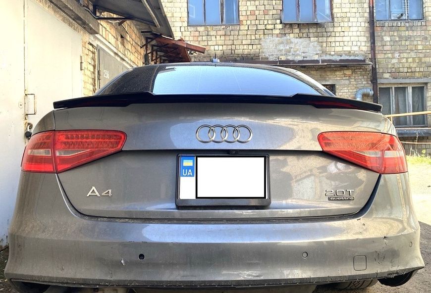Спойлер чорний стиль М4 Audi A4 B8 2012-2016 / ABS-пластик 874341 фото